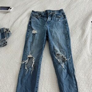 Old Navy Women's Distressed Skinny Jeans - Blue